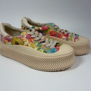 Circus NY by Sam Edleman Floral Platform Sneakers- W Sz 9 Excellent Preowned